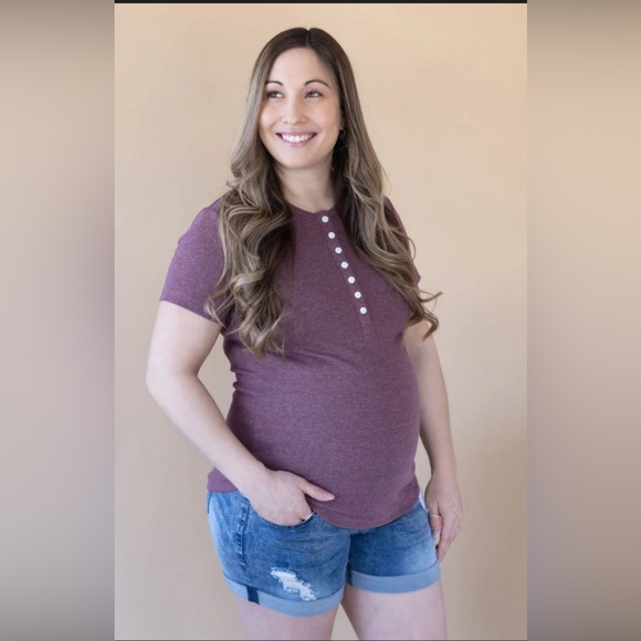 rose maternité Tops - Rose maternité Women's Purple Maternity Top small